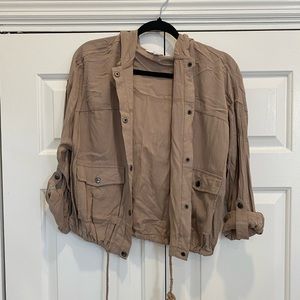 Tan light button up jacket